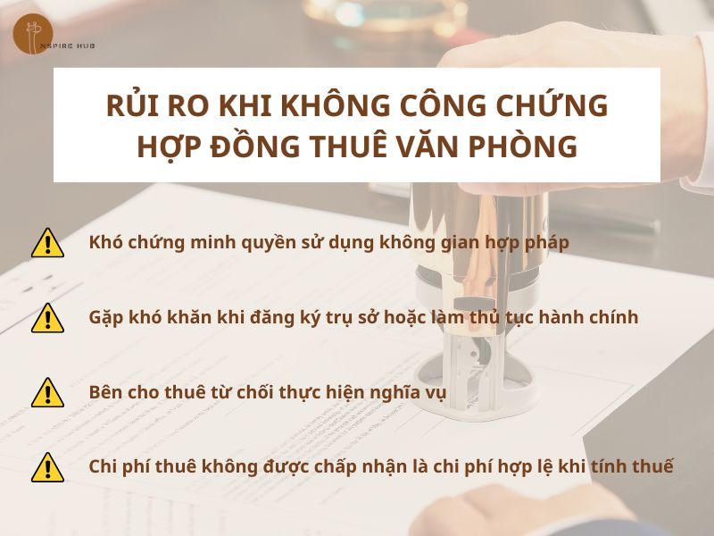 Một số rủi ro khi không công chứng hợp đồng thuê văn phòng