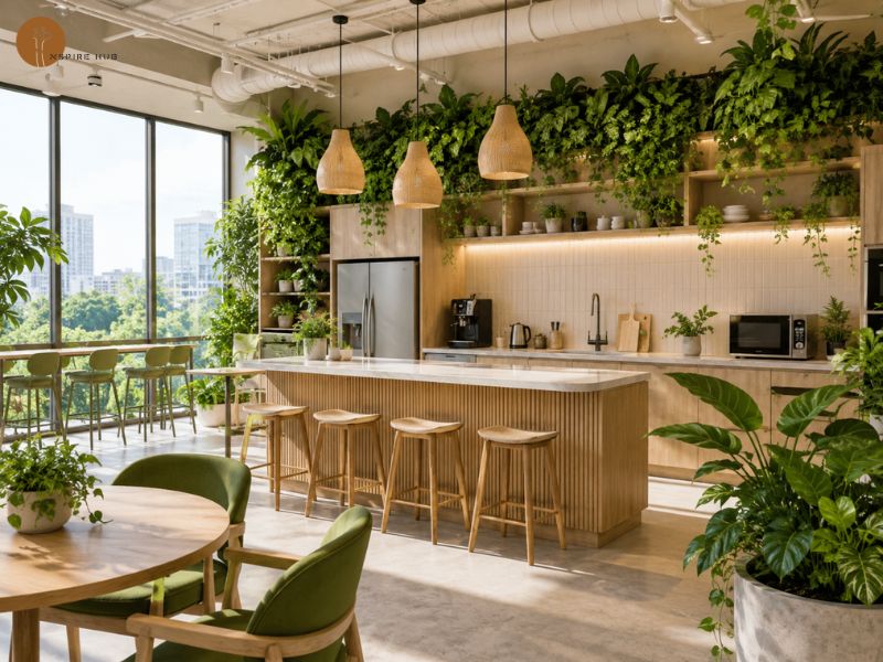 A pantry with biophilic style