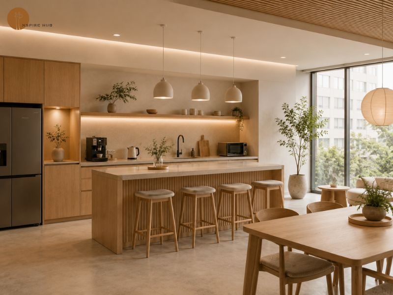 Japandi office pantry