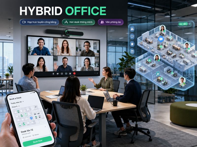 Mô hình hybrid office đang được ưa chuộng