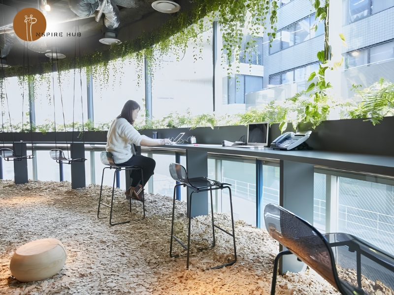Văn phòng bền vững (ESG office) kết hợp yếu tố xanh