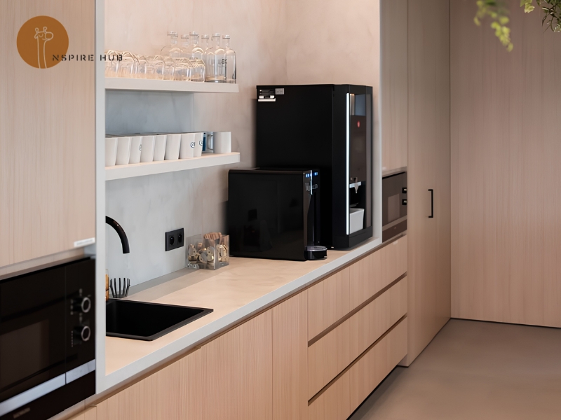 A WELL certified office has clear access to water points
