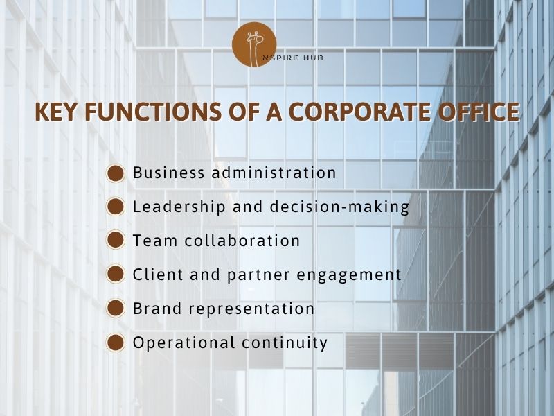 6 key functions of a corporate office