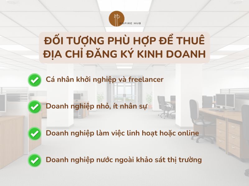 Một số doanh nghiệp phù hợp để thuê địa chỉ đăng ký kinh doanh