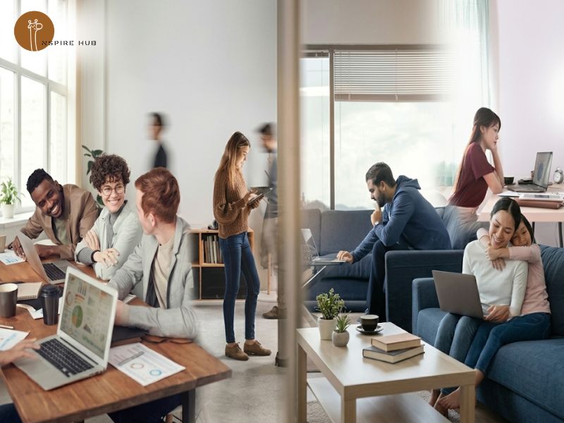 Hybrid working is a model that combines office-based and remote work