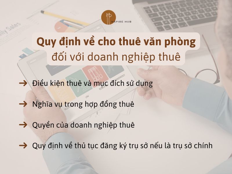 Quy định về cho thuê văn phòng đối với doanh nghiệp thuê
